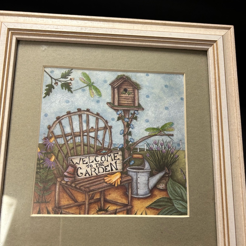 Welcome to the Garden Framed Art Print - Green Accent - Picture 4 of 7
